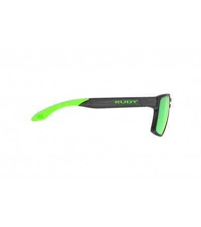Sunglasses Rudy Spinair 57 Crystal Graphite - Polar 3FX HDR Multilaser Green Lens